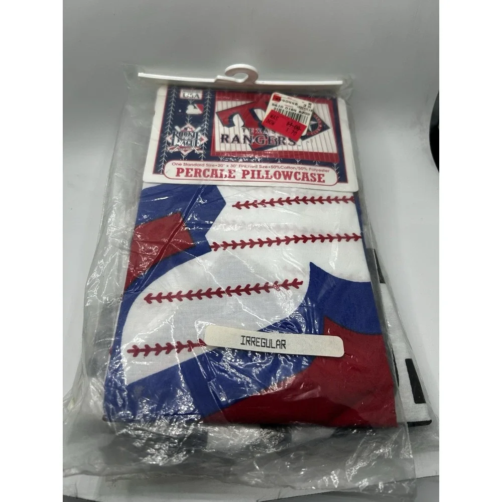 Vintage MLB Rookie League Percale Pillowcases Lot of 3 White Sox Rangers USA‎